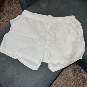 Women's White Casual Shorts